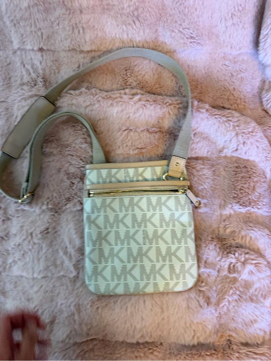 Michael Kors Handbags - Michael Kors Cream Logo Crossbody with Adjustable Strap